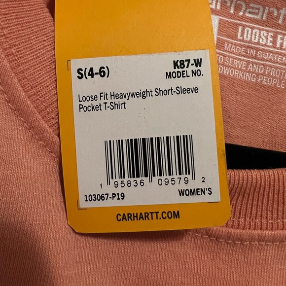 NWT Carhartt Women's Loose Fit Heavyweight Short-Sleeve Pocket T-Shirt Small - Picture 5 of 7